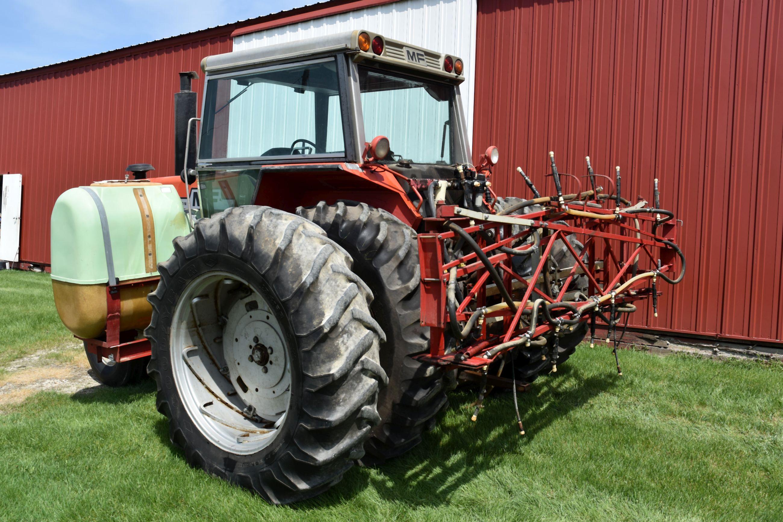 Massey Ferguson 2705 2WD, 3914 Hours Showing, 18.4x38 Duals, 540 PTO, Cab, 2 Hydraulic, 3pt.,