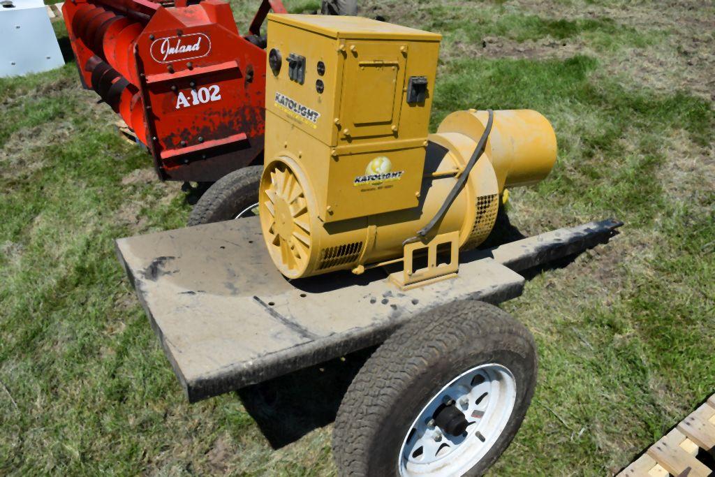 Katolight KLSI-25 PTO Generator, 25KW, 540 PTO, Single Phase, On Trailer, Like New