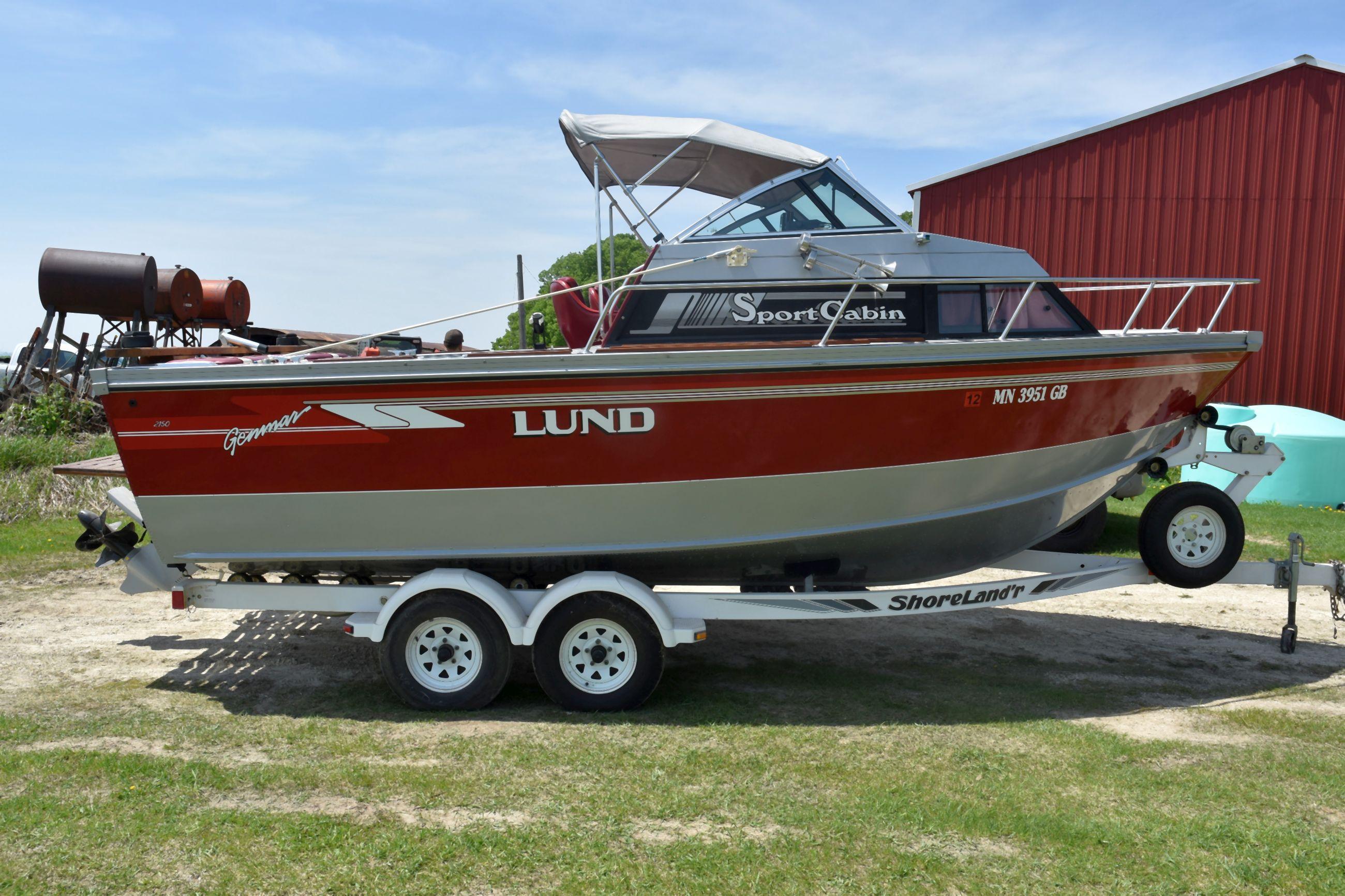 1992 Lund Genmar 2150, 20’6”, Hard Top, Sport Cabin, With Volvo 431, V6 IO, With Shorelander Tandem