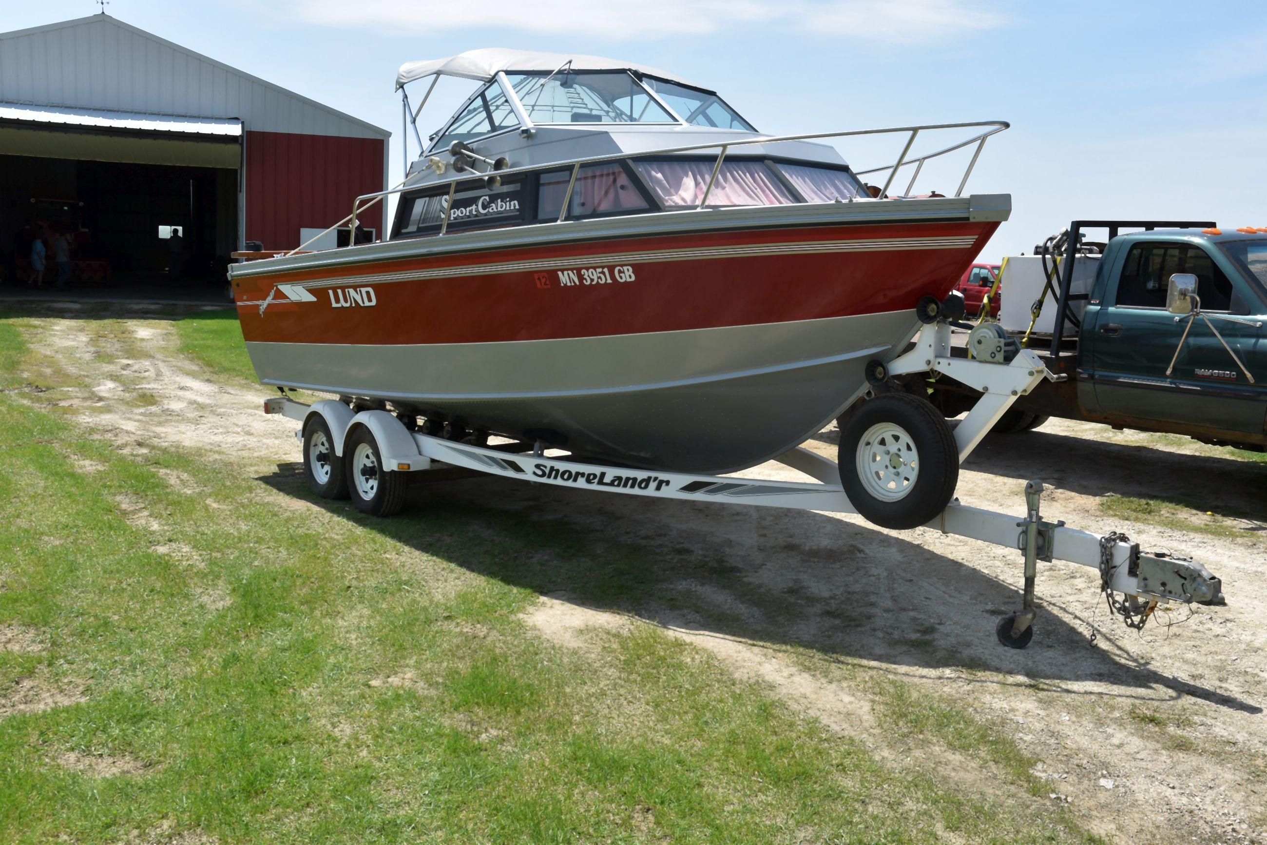 1992 Lund Genmar 2150, 20’6”, Hard Top, Sport Cabin, With Volvo 431, V6 IO, With Shorelander Tandem