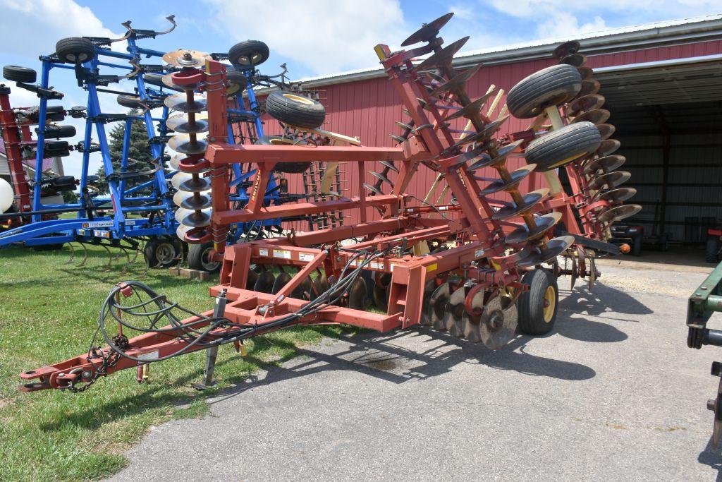 Krause 7300 Series Disk, 27.5’ Rock Flex Gangs, 3 Bar Tine Harrow, 20'' Blades, Depth Control, SN: 1