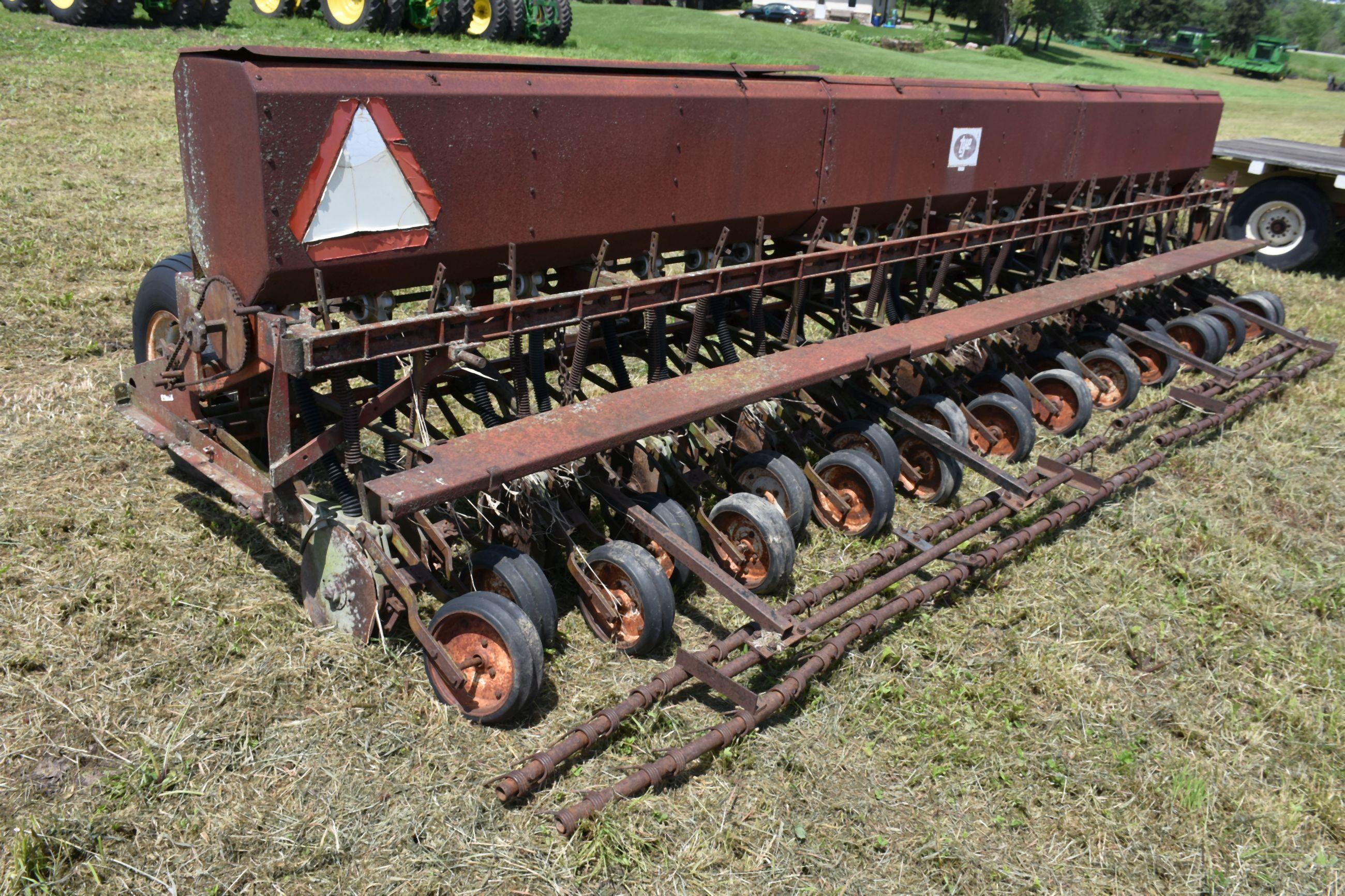 Tyee 20’ Grain Drill, 8” Spacings, Press Wheels, Markers, 3pt., Single Closing Wheel, 2 Bar Harrow