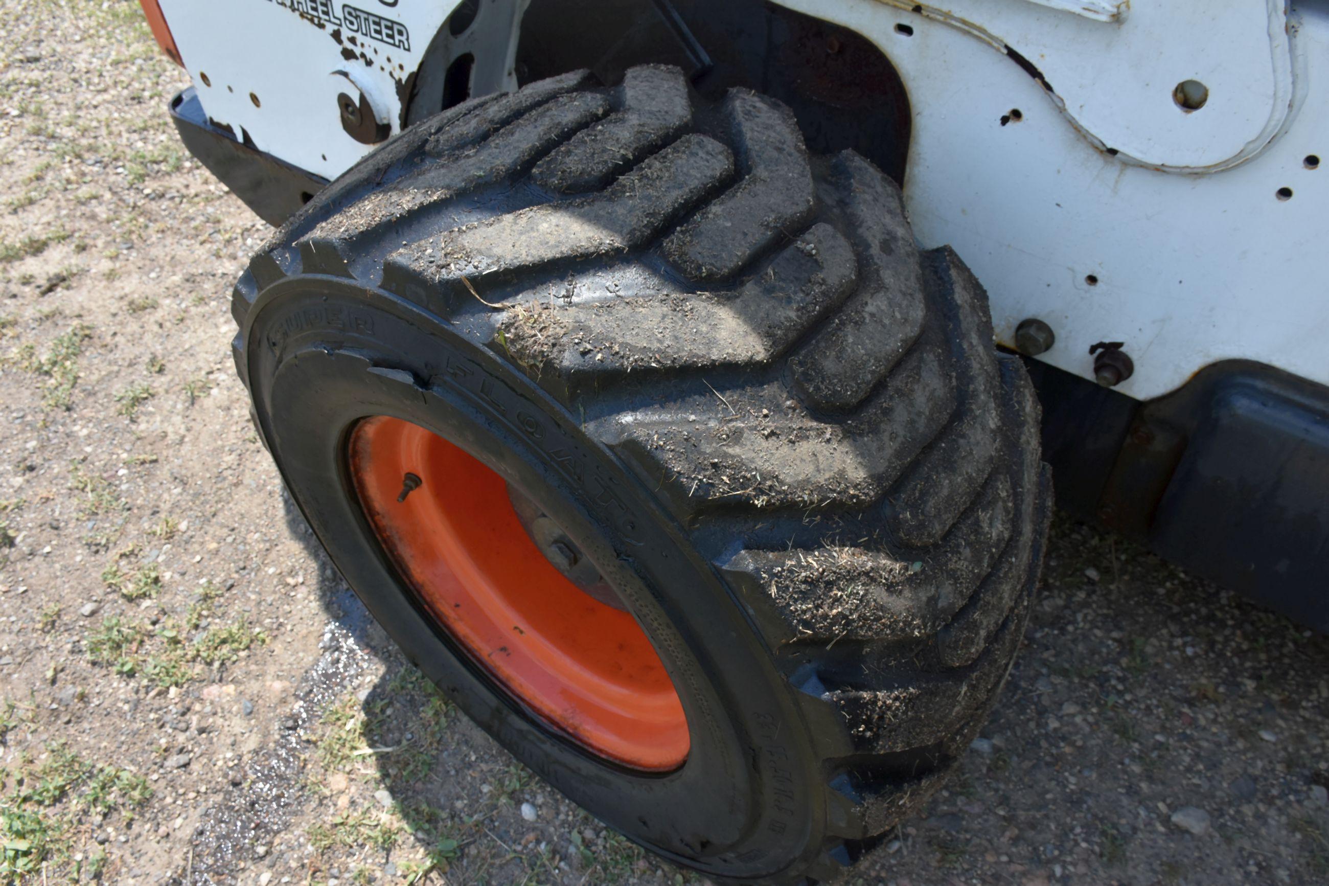 2012 Bobcat A770 All Wheel Steer Skid Loader, 1310 Actual Hours, Hand Controls, Cab, Heat, AC, Power