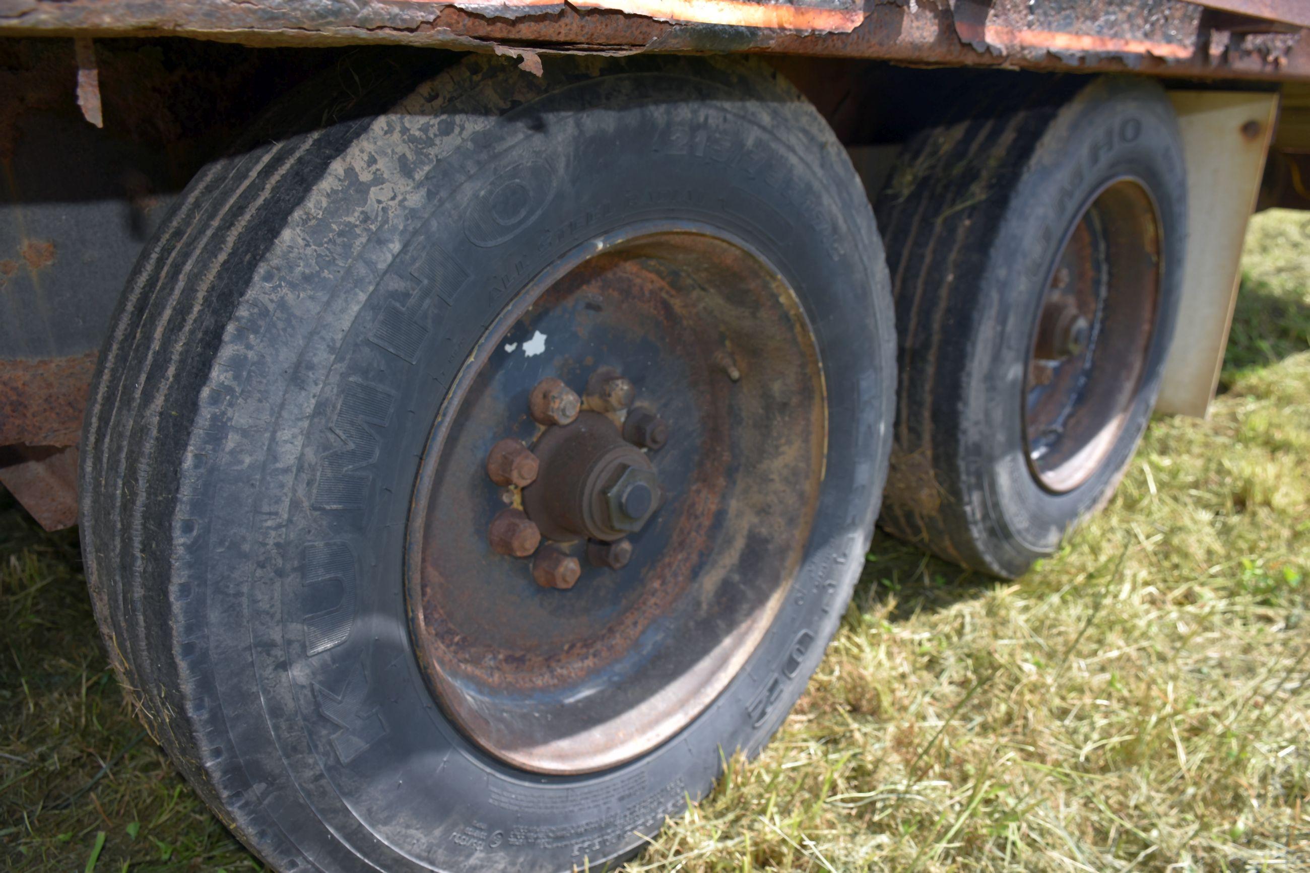 2004 Felling Deck Over Trailer, Pintail Hitch, 102” X 18’. 5’ Beavertail, Flip-Up Ramps, Tandem Axle