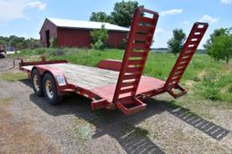 2004 Mac-Lander Trailer 80” Wide, 16’ Long, 2’ Beaver Trail, Flip-Up Ramps, Tandem Style