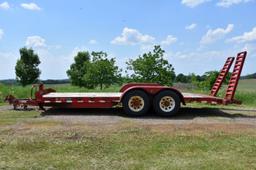 2004 Mac-Lander Trailer 80” Wide, 16’ Long, 2’ Beaver Trail, Flip-Up Ramps, Tandem Style