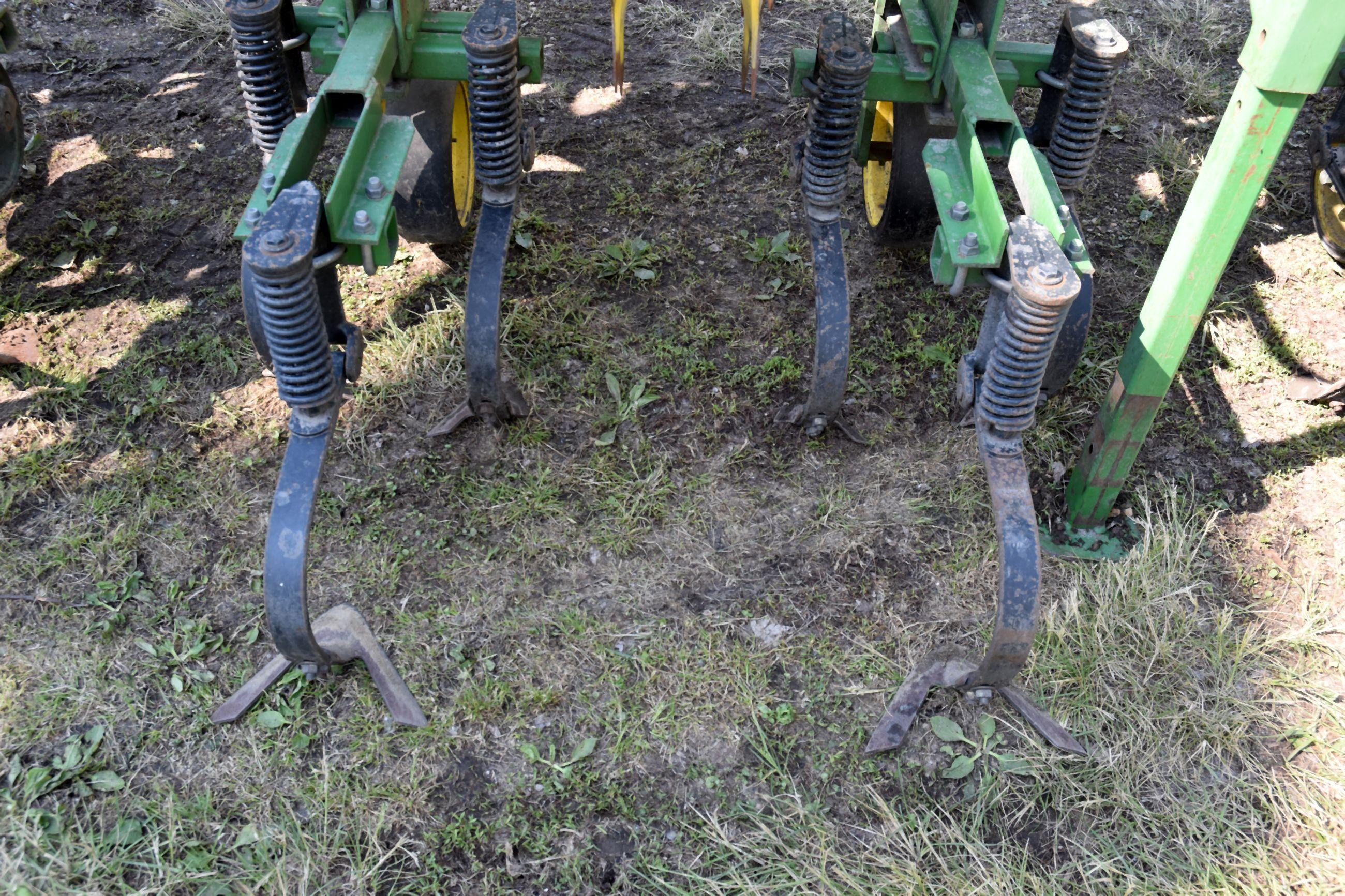 John Deere 845 Row Crop Cultivator 12 R 30” Hydraulic Folding Wings, Rolling Shields, 3 Pt.,Gauge Wh