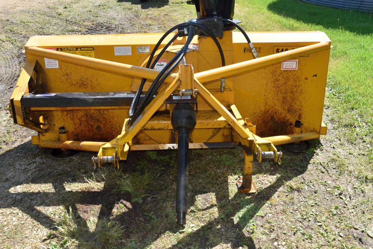 Lorenz 8’ Double Auger Snowblower, 3pt, Hydraulic Spout, 540 PTO, Looks New, SN: 1480