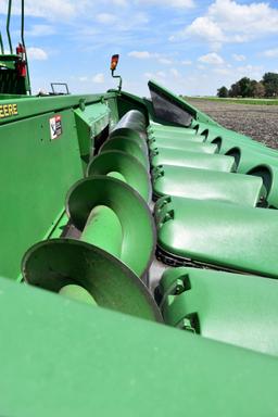 2005 John Deere 893 Corn Head, 8 Row 30”, Poly Snouts, Knife Rolls, Dual PTO, SN: X711602