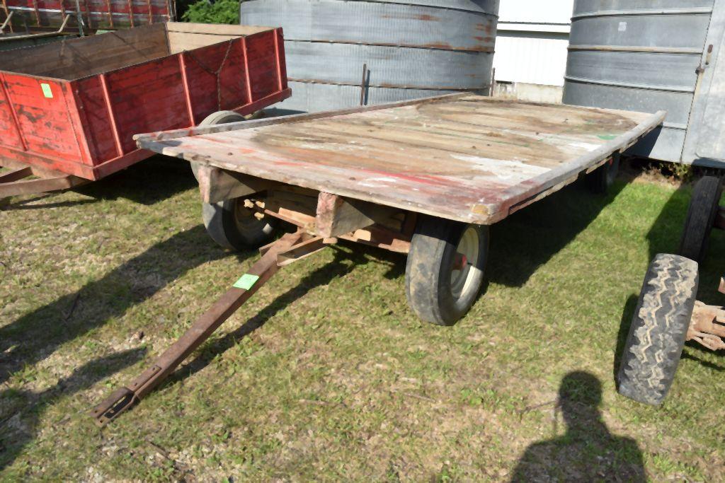 8'x16' Wooden Hay Rack With 5 Ton Running Gear