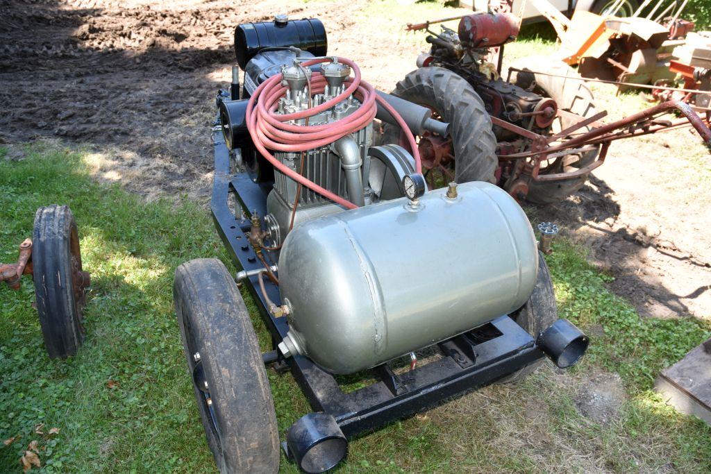 Shop Built Air Compressor On Trailer, With A Wisconsin Motor,