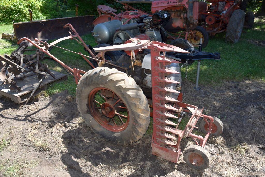 Standard Twin Walk Behind Tractor, Sickle Mower Attatchment, Culivator And Disk, SN: 406C8377