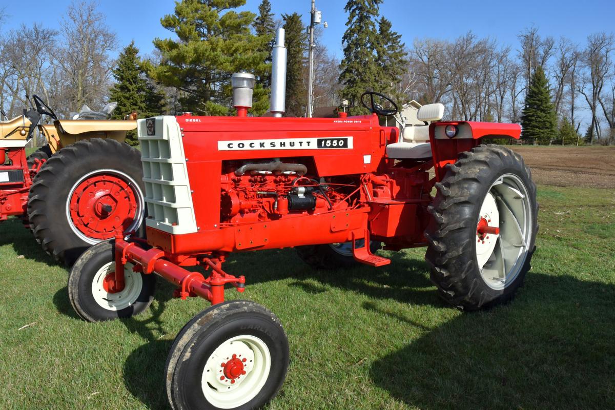 Cockshutt 1550 Hydra-Power Drive Diesel, 3pt. Hitch, Like New Tires, Restored, SN: 184878504