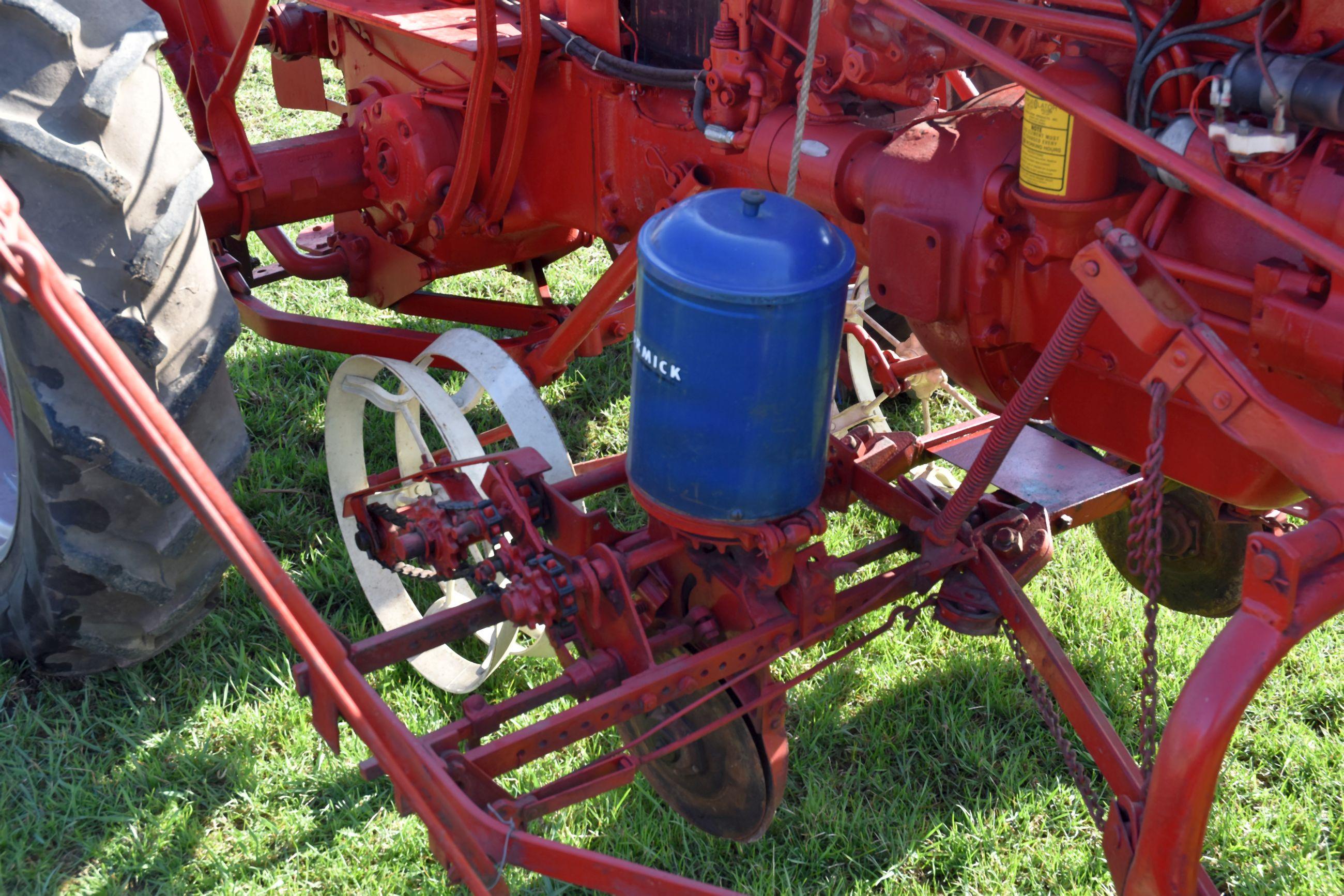 Farmall Super C With 2 Row Mounted Corn Planter, With Check Wire, Fenders, Fast Hitch, Red Tag SN: 1