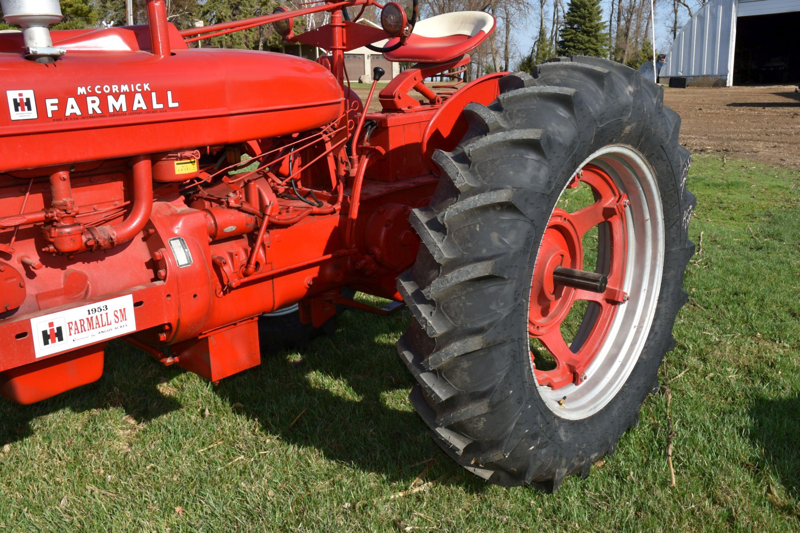 1953 Farmall Super M, Narrow Front, New Tires, Belt Pulley, SN: F34193J