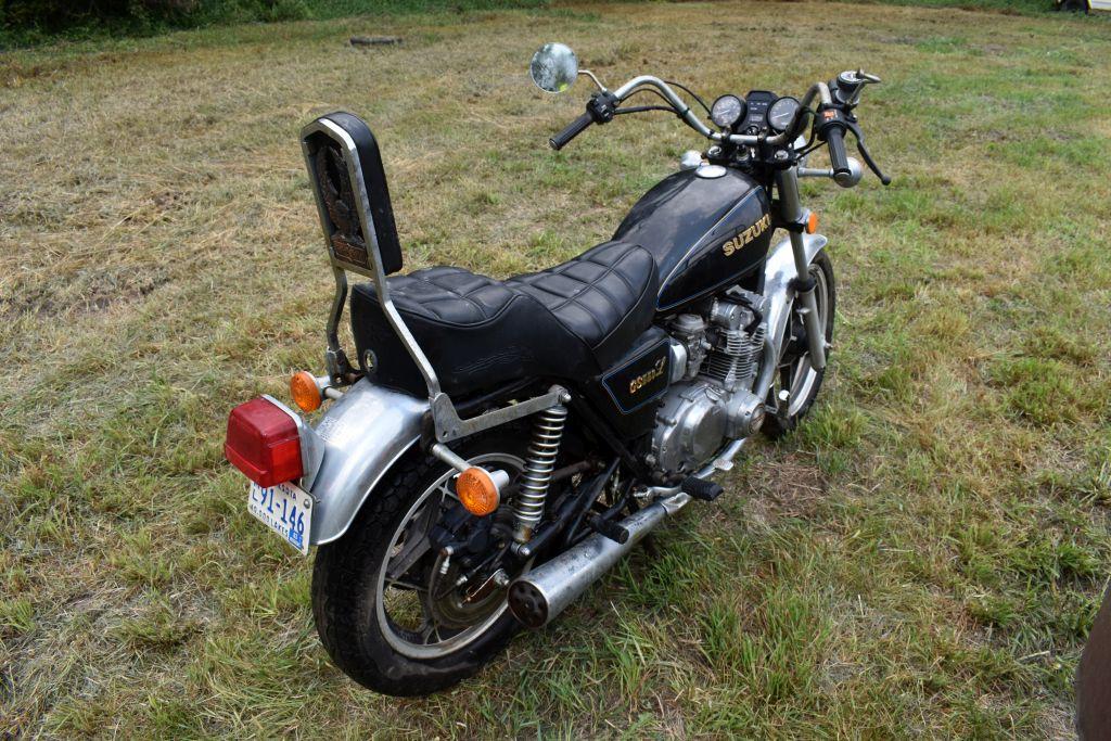 1980’s Suzuki Motorcycle, GS550 L, 2321 Miles Showing, Stuck In Gear,  SN: GS550E-710641