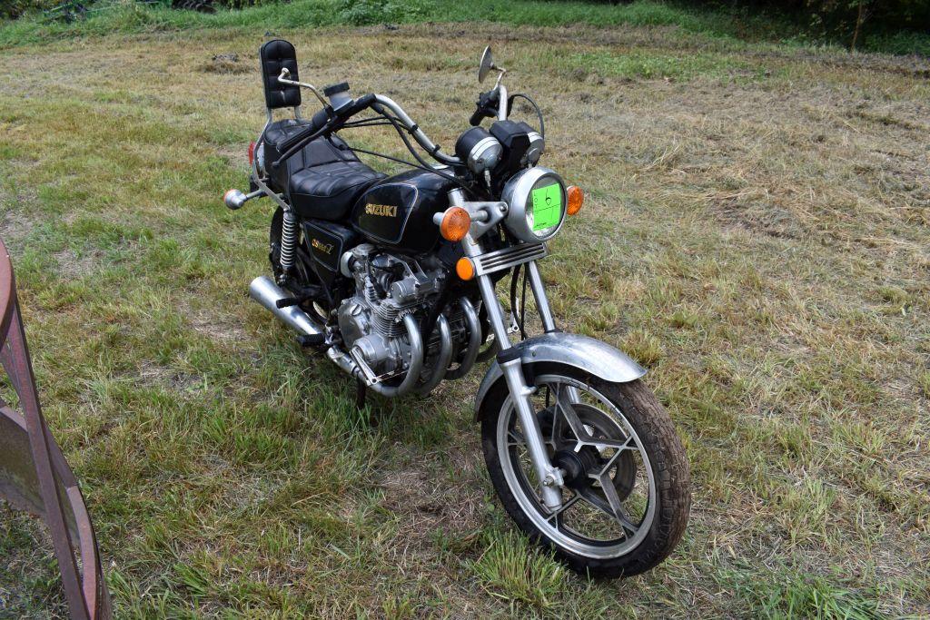 1980’s Suzuki Motorcycle, GS550 L, 2321 Miles Showing, Stuck In Gear,  SN: GS550E-710641