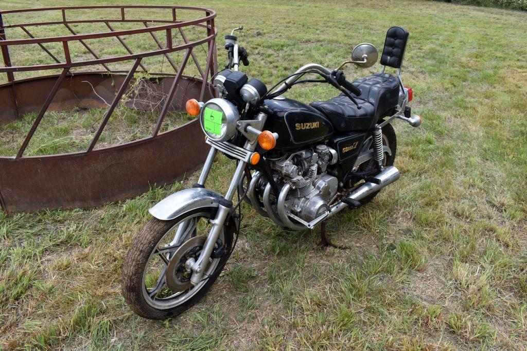 1980’s Suzuki Motorcycle, GS550 L, 2321 Miles Showing, Stuck In Gear,  SN: GS550E-710641