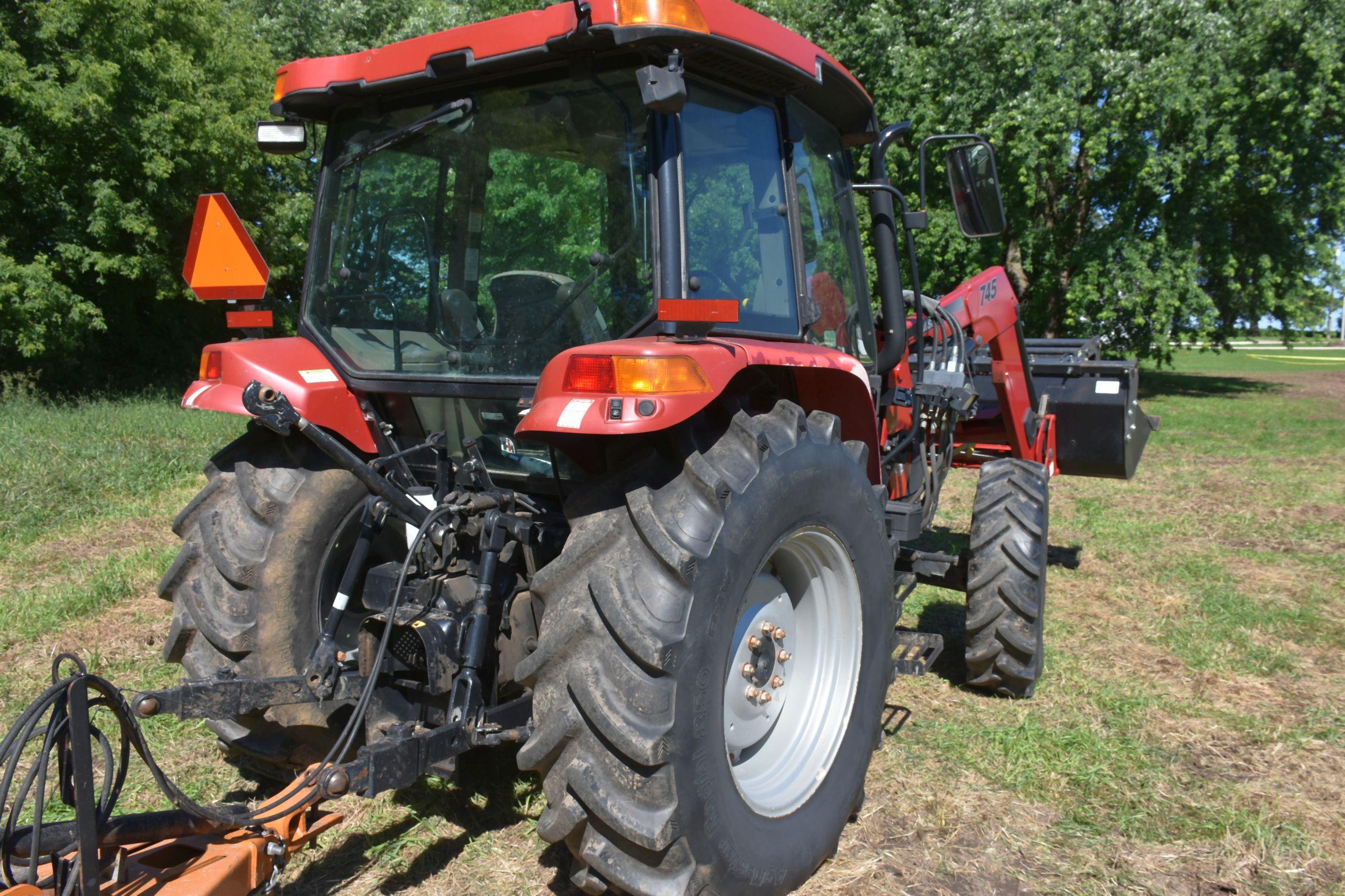 2008 Case IH 95U MFWD With CIH L745 Loader With Euro Style, Full Cab, 1733 Hours, 460/85R30,  540/10