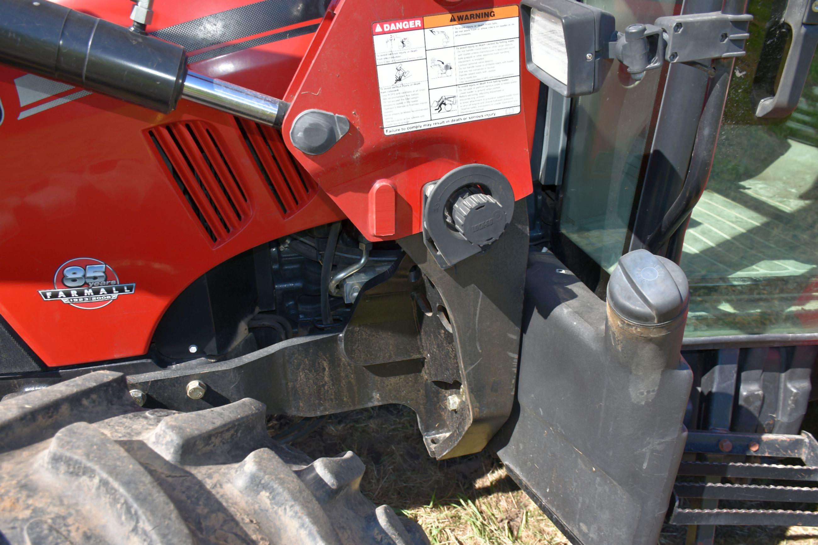 2008 Case IH 95U MFWD With CIH L745 Loader With Euro Style, Full Cab, 1733 Hours, 460/85R30,  540/10