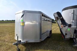 2002 Featherlite Livestock Trailer, Tandem  Axle, 25' Including Hitch, Side Door, Dumper  Hitch