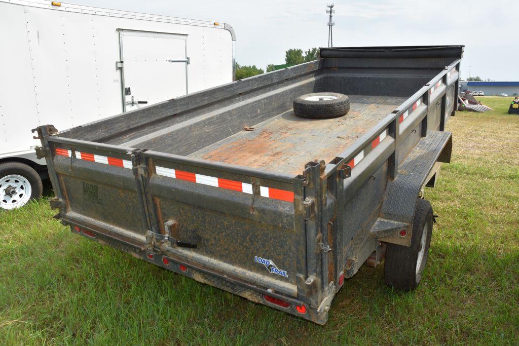 2011 Load Trail Dump Trailer, 16' x 8' Box,   Tandem Axle, Bad Bearing, Missing Tire in  Dump Box