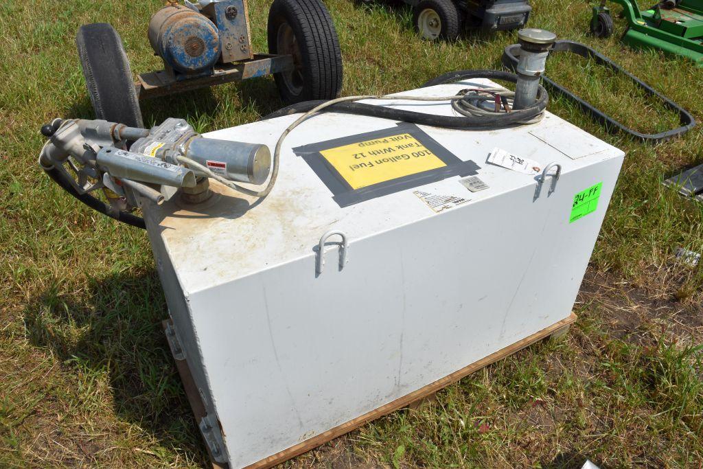 100 Gallon Fuel Tank With 12 Volt Pump