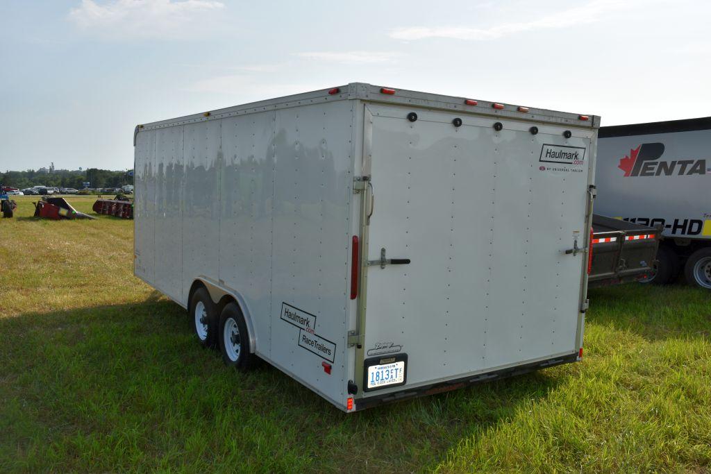 2006 Haulmark Enclosed Trailer, Tandem Axle,  8' x 20' Bumper Hitch, Ramp Door, Side Door,  Spare Ti