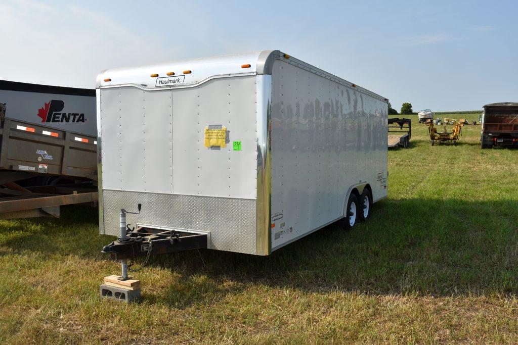 2006 Haulmark Enclosed Trailer, Tandem Axle,  8' x 20' Bumper Hitch, Ramp Door, Side Door,  Spare Ti