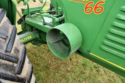 Oliver Row Crop 66, Wide Front, Good Tin, Fenders, 540 PTO, Rear Hitch, Belt Pulley, Gas Engine, Sid