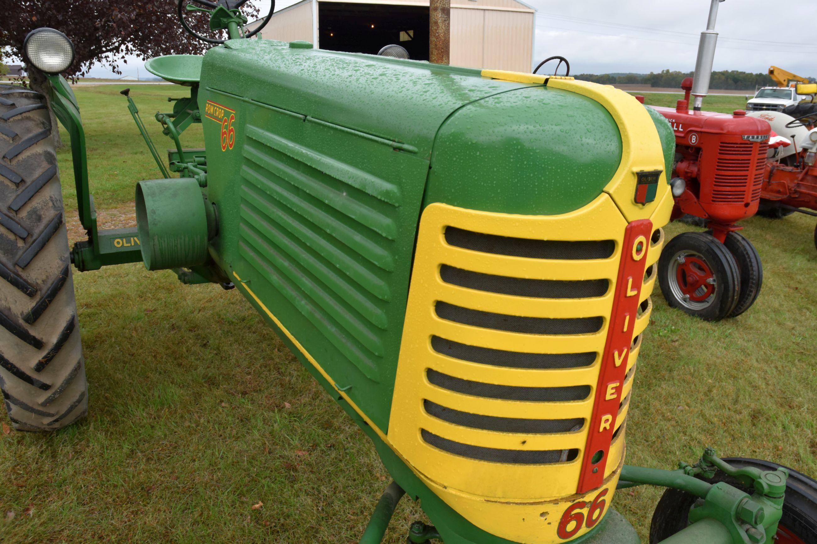 Oliver Row Crop 66, Wide Front, Good Tin, Fenders, 540 PTO, Rear Hitch, Belt Pulley, Gas Engine, Sid