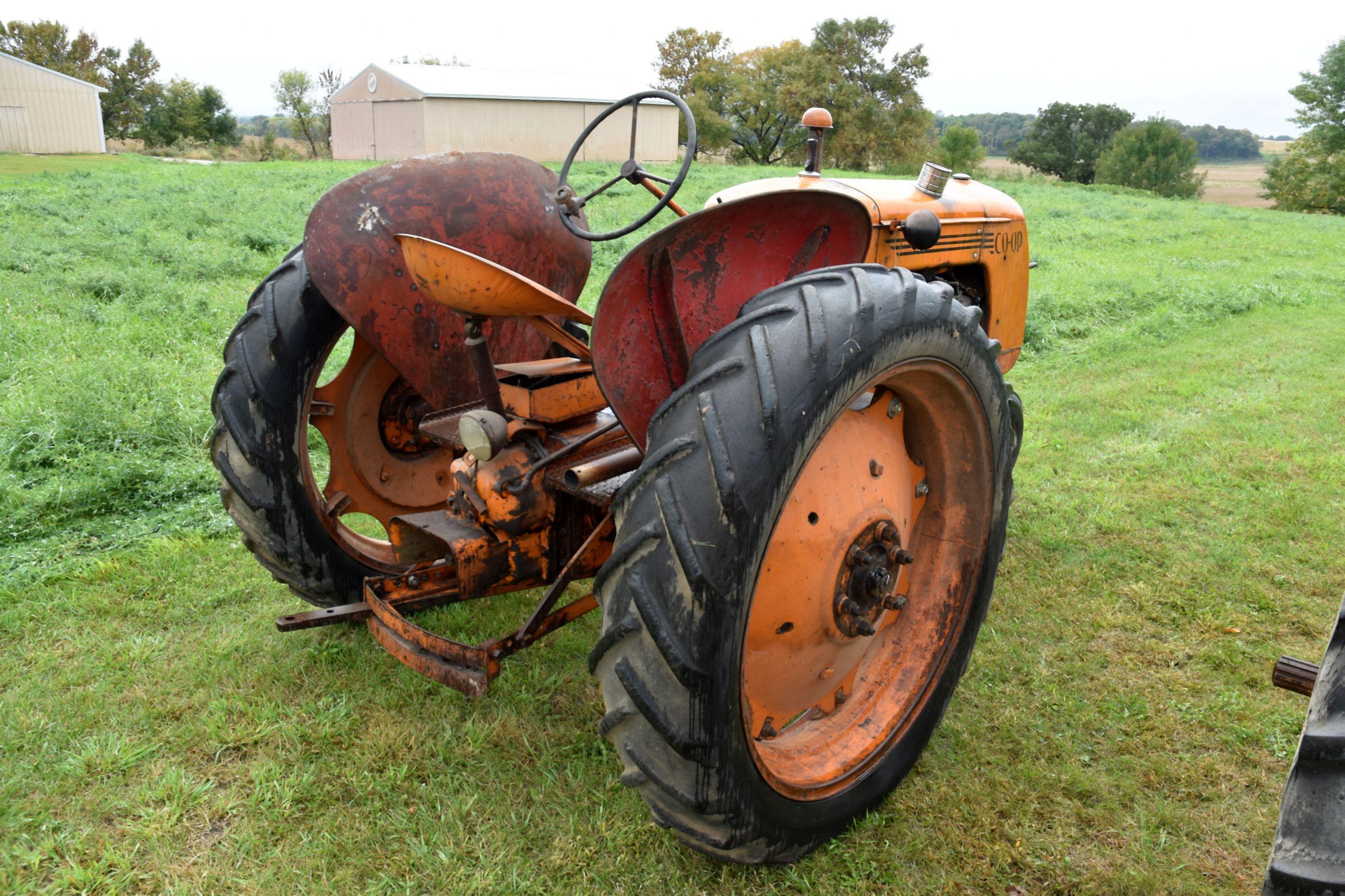 Coop, Narrow Front, 540 PTO, Fenders, 10-38 Rear Rubber, Gas Engine, Belt Pulley, Very Complete, Non