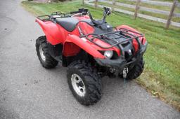 2008 Yamaha Grizzly 700 FI ATV, 4-Wheeler, 4x4, Winch, Auto, 1,441 Miles, Front And Rear Racks, Runs