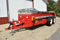 2010 H&S 370 Heavy Duty Tandem Axle Manure Spreader, 540 PTO, Poly Floor & Sides, Slop Gate, Dual