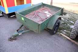 53" x 72" Shopbuilt Single Axle Trailer, Lights