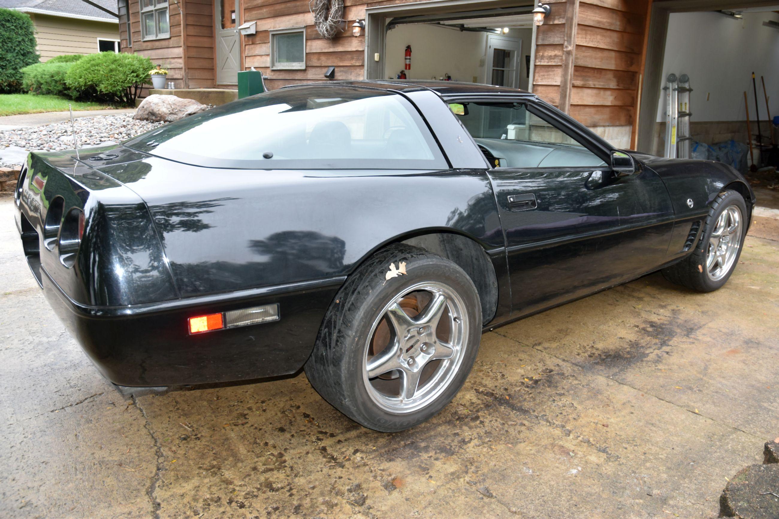 1996 Chevy Corvette Collectors Edition, Removable Hard Top, Auto, Black On Black