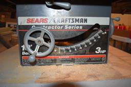 Sears/ Craftsman 10" Belt Drive Table Saw, 3 HP, Works, Sells With Craftsman Table Saw Box Joint And