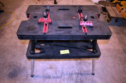 Keter Folding Workbench, Plastic, 2 Clamps, Pick Up Only