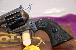 Colt New Frontier 22LR Revolver, 22 Mag Cylinder Also, Blued With Case Coloring, SN: G137282, With B