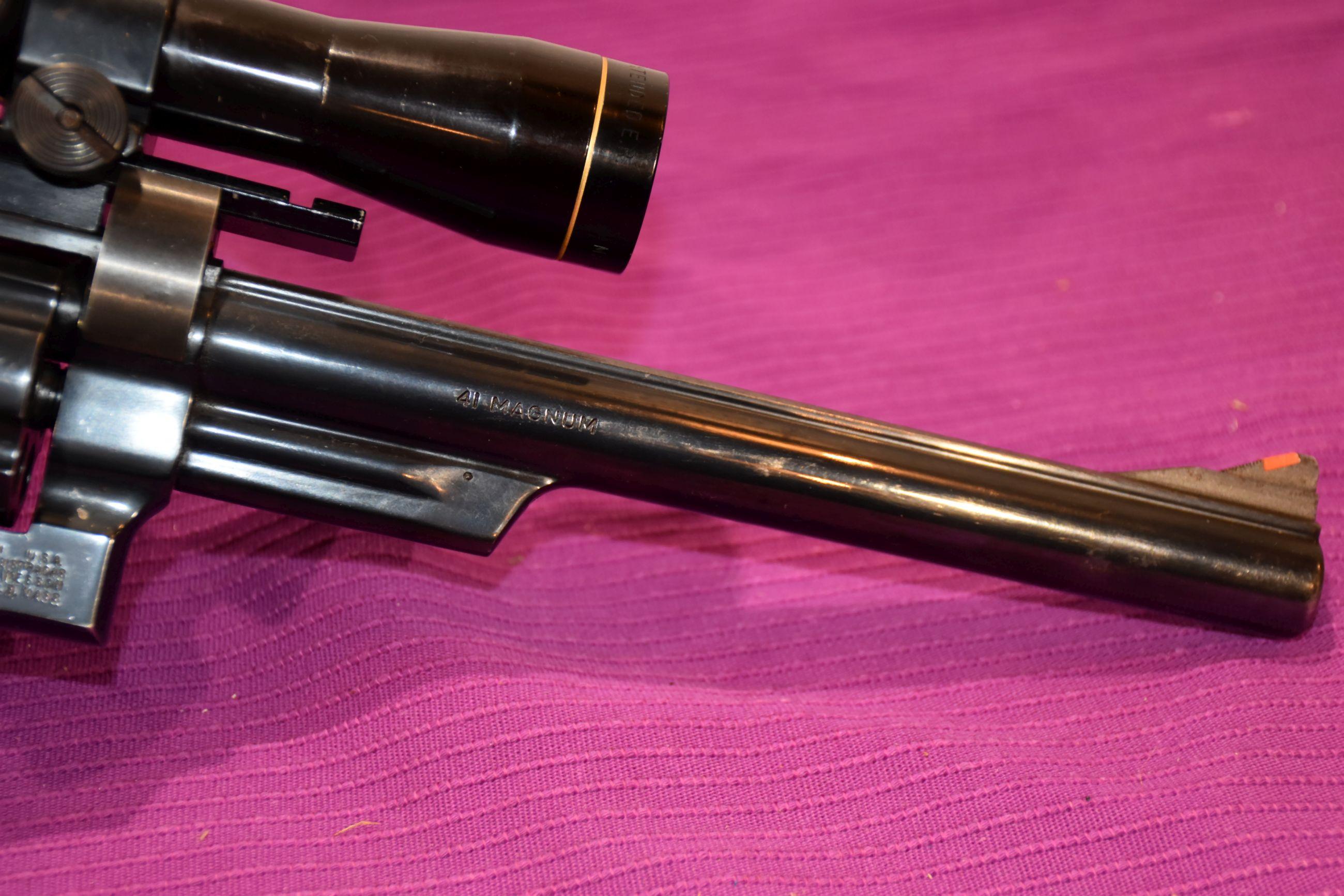 Smith And Wesson Model 57-1 41 Magnum Revolver, Leupold M8-4X Scope, 8.5" Barrel, SN: AJK1149