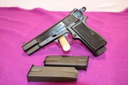 Charles Daily HP Semi Automatic Pistol, 9MM, 3 Magazines, Exposed Hammer, SN: HPM0614