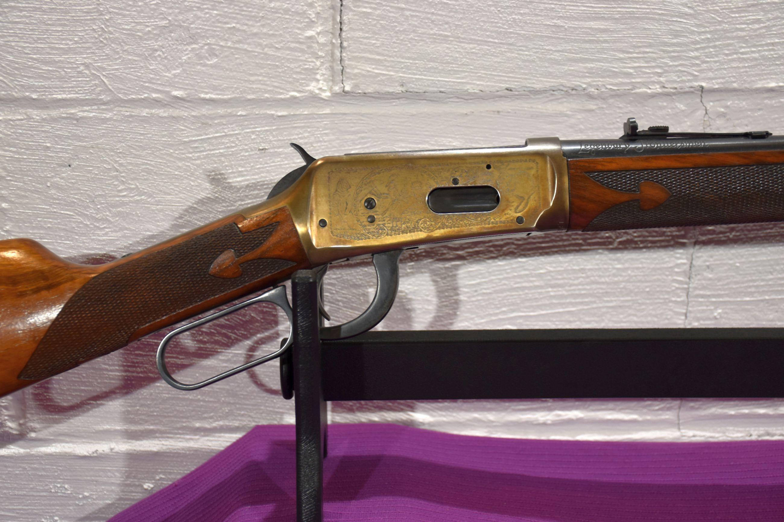 Winchester Model 94 Lever Action Rifle, Legendary Frontiersman Edition, Engraving On Receiver, 38-55