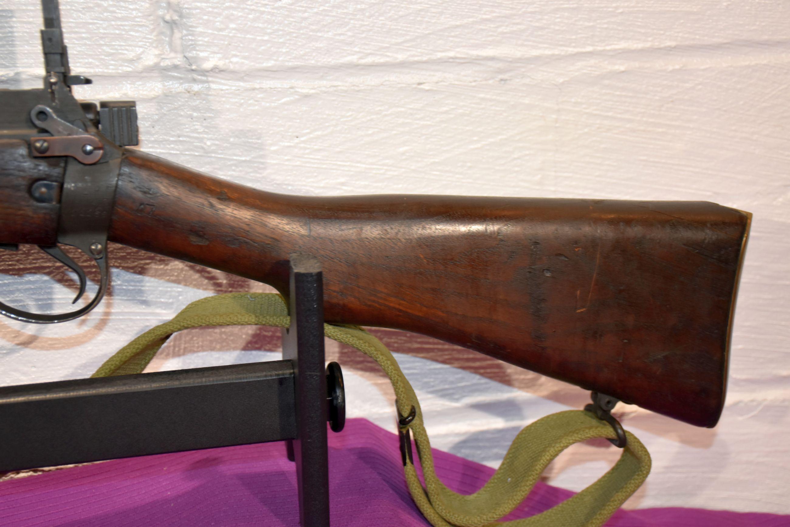 Lee-Enfield Number 4 MK1, British Bolt Action Military Rifle, Magazine, Sling, Flip Up Sight, SN: N2