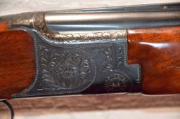 B.C. Miroku Firearms Manufacturing Co. Over under 12 Gauge Shotgun, Gold Trigger, Engraved, 3" Chamb