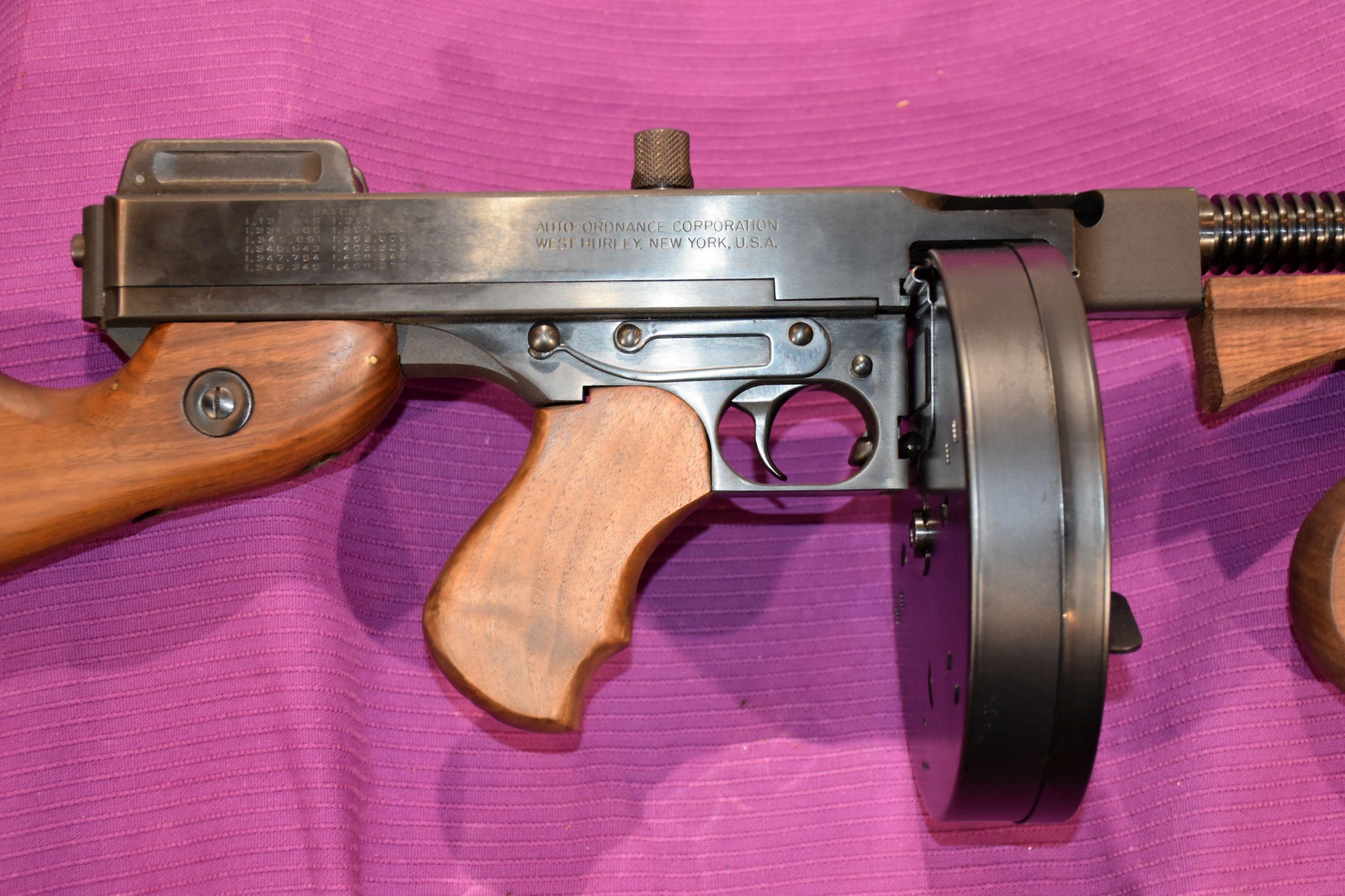 Thompson Model Of 1927 Semi Automatic Carbine, 45. Auto Cal., With Drum Magazine, SN: 25979