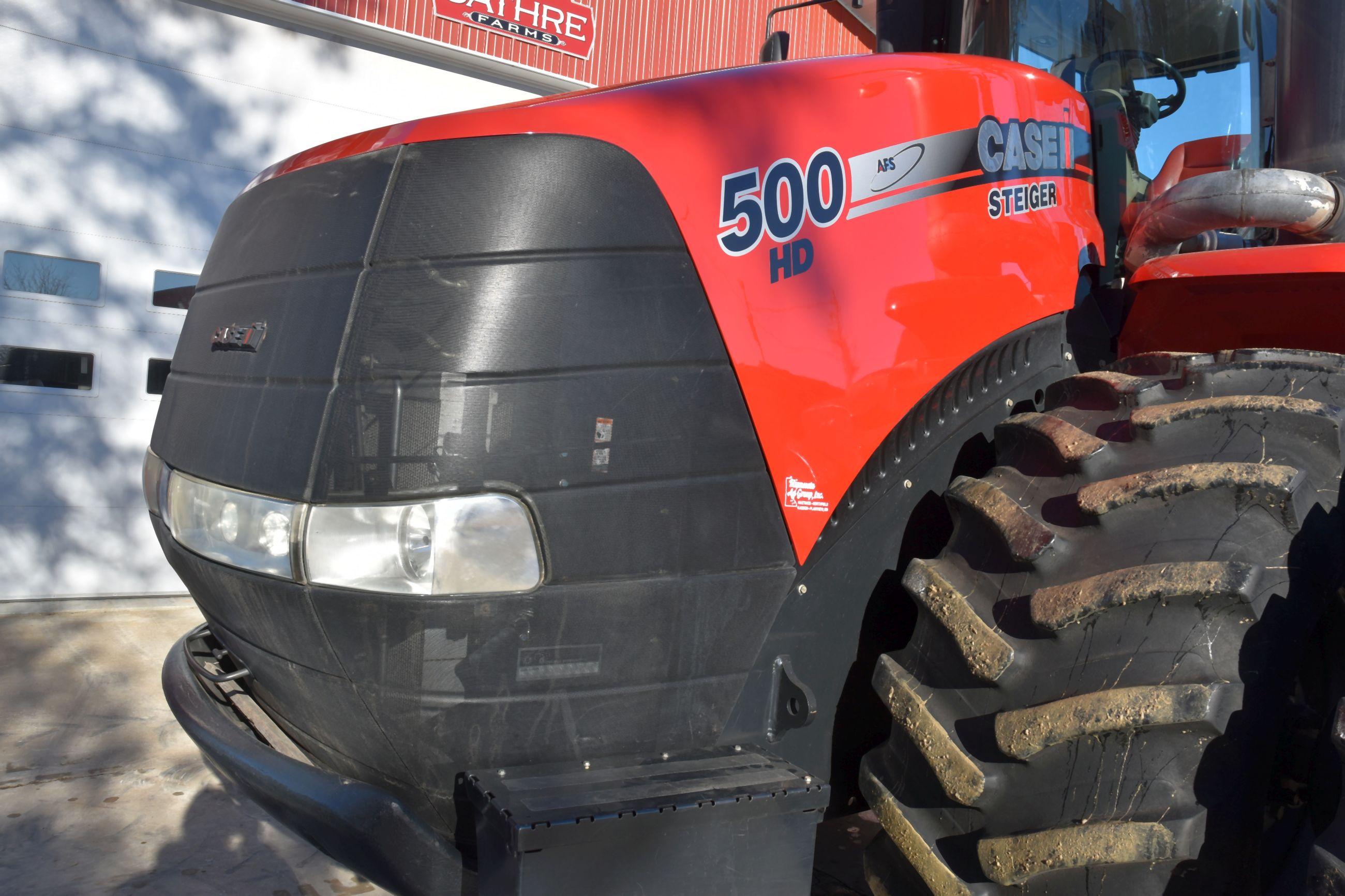 Case IH 500HD Steiger 4WD, 2,203 Hours, 800/70R38 Duals 85%, 4hyd, 28 Rear Mount Suit Case Weights,