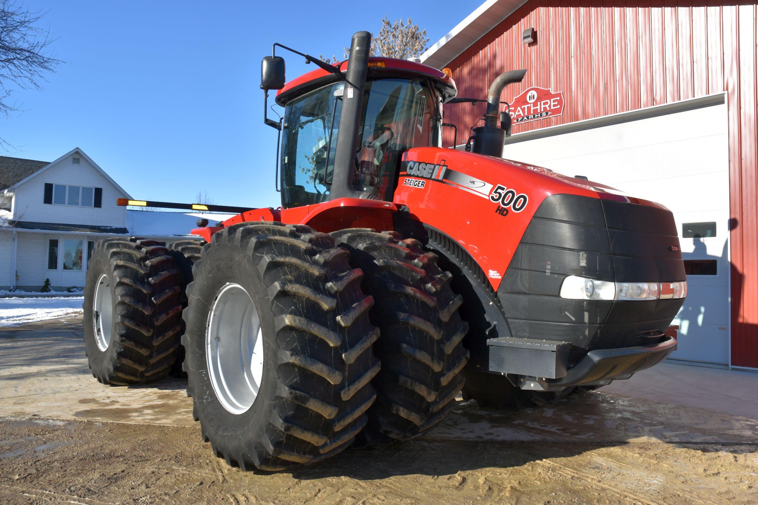 Case IH 500HD Steiger 4WD, 2,203 Hours, 800/70R38 Duals 85%, 4hyd, 28 Rear Mount Suit Case Weights,