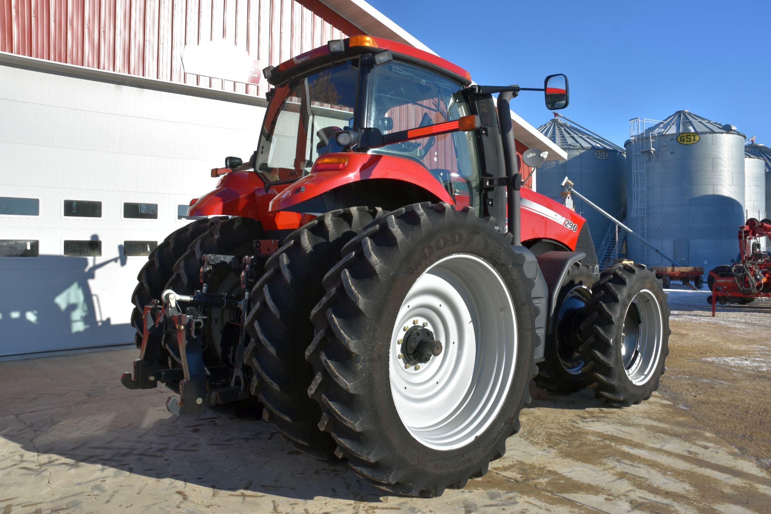 2013 Case IH 290 Magnum MFWD, 1,744 Hours, 480/80R50 Duals 90%, 380/80R38 Duals 90%, Rear Wheel Weig