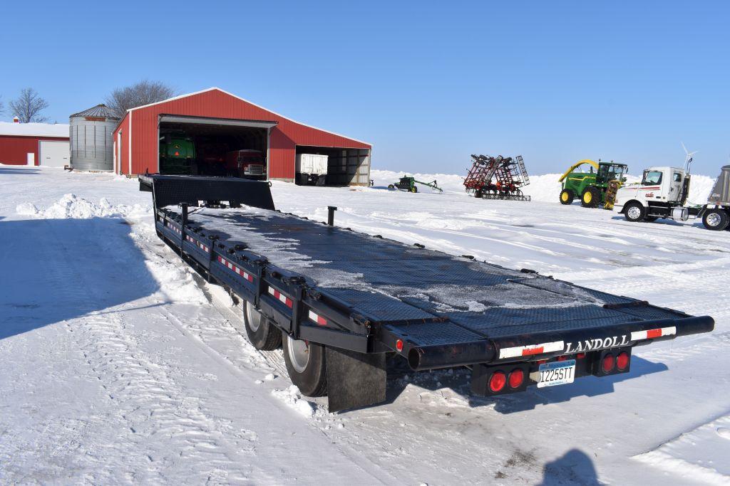 1978 Landoll Drop Deck Semi Implement Trailer, 42’ x 96”, New Deck & Crossmembers, Hydraulic Slide &