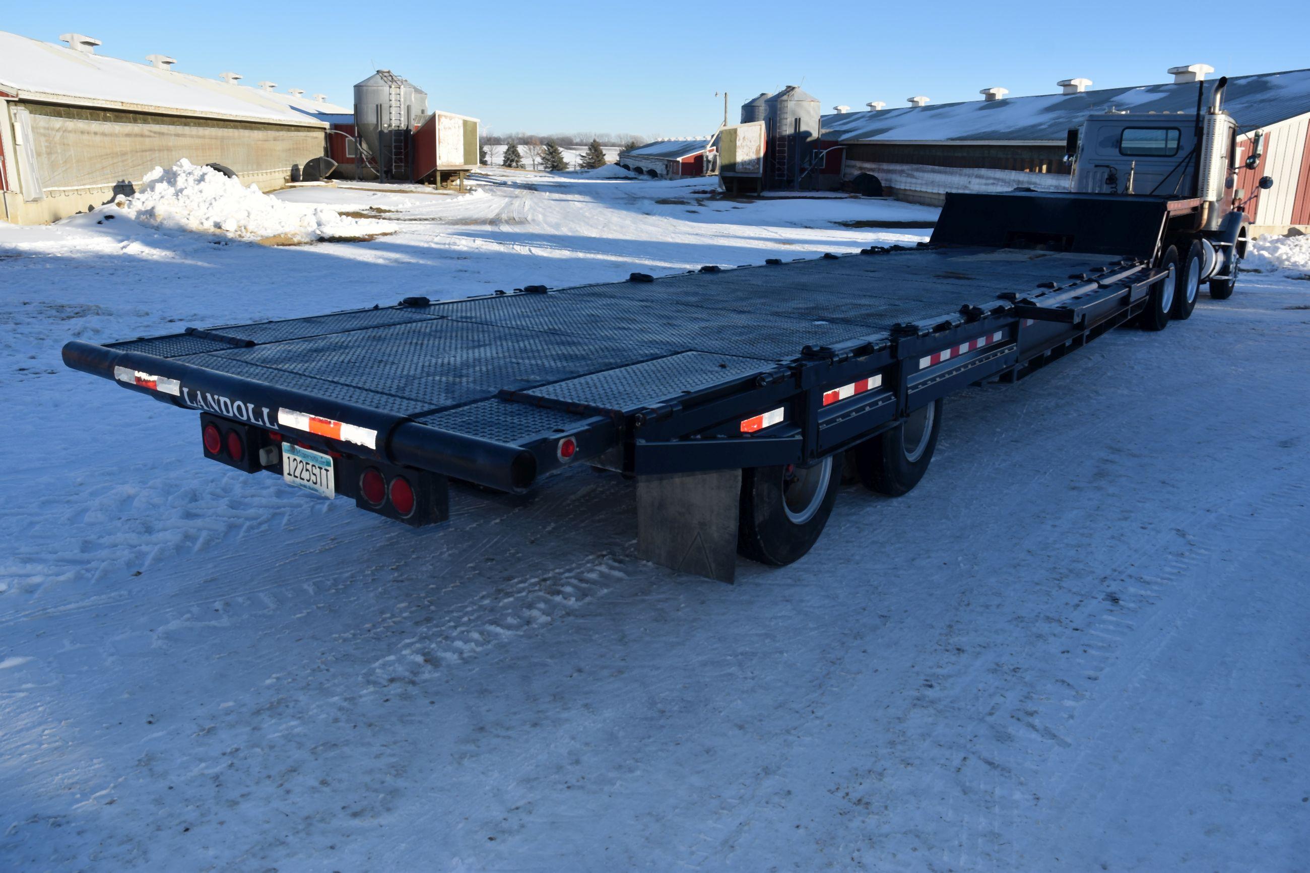 1978 Landoll Drop Deck Semi Implement Trailer, 42’ x 96”, New Deck & Crossmembers, Hydraulic Slide &